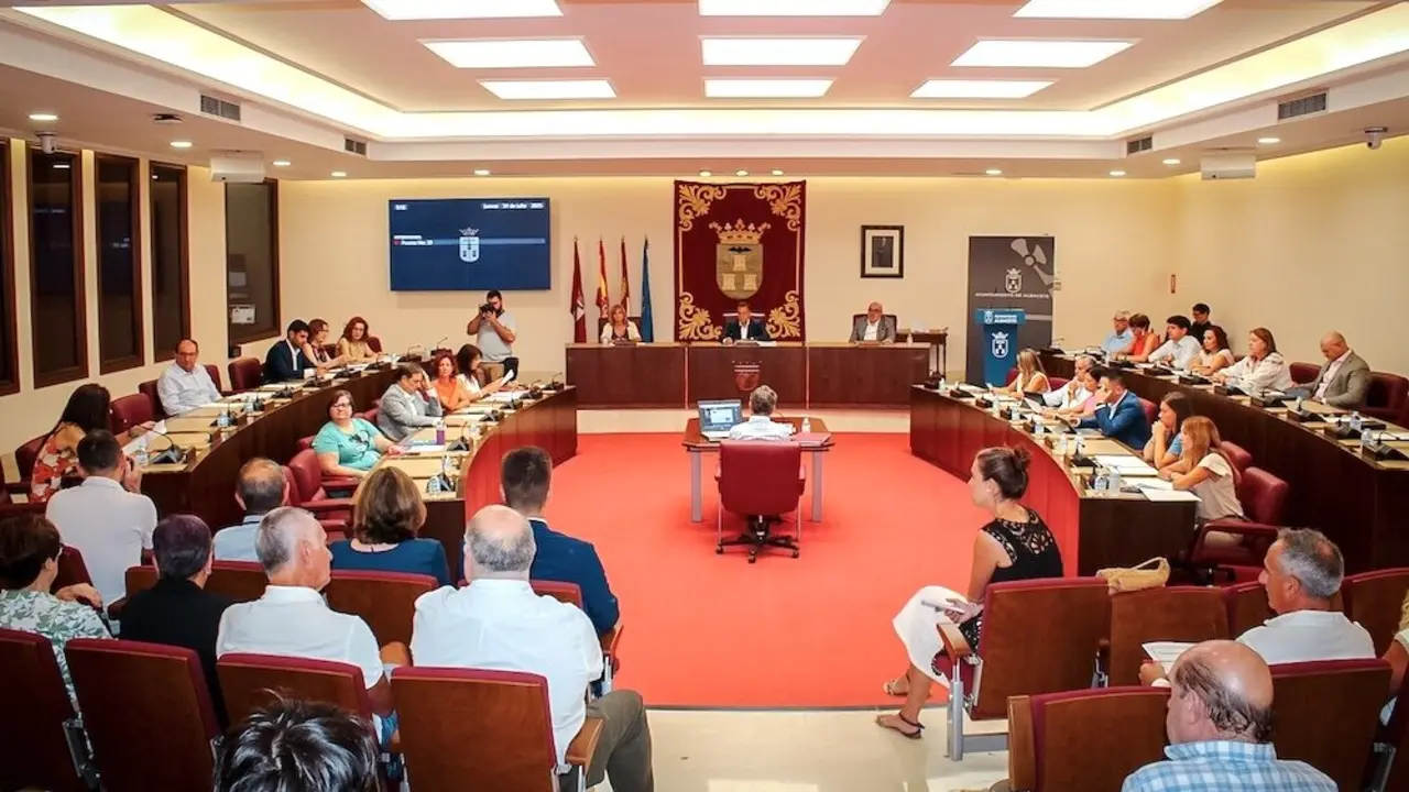 En la imagen un instante del Pleno del Ayuntamiento de Albacete celebrado este jueves en el Consistorio