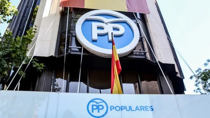 Imagen de archivo de la sede nacional del PP en la madrileña calle de Génova