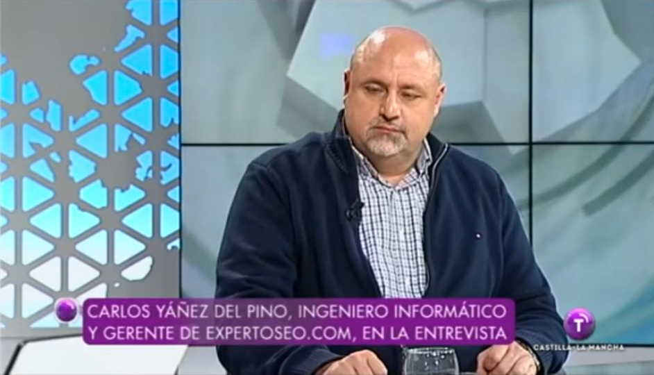 Carlos Yáñez del Pino en Televisión, hablando de seguridad y posicionamiento web Google