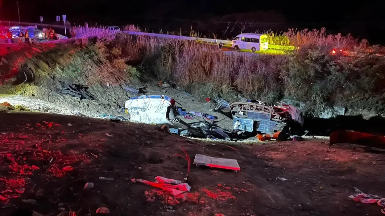 Imagen de archivo de un accidente de tráfico con un autobús implicado, ambulancia,&nbsp;