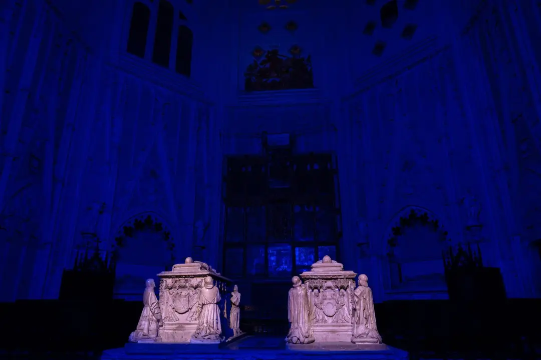 Presentación el espectáculo de luz "Lúmina Catedral de Toledo", este jueves en la capital castellanomanchega - EFE/Ángeles Visdómine