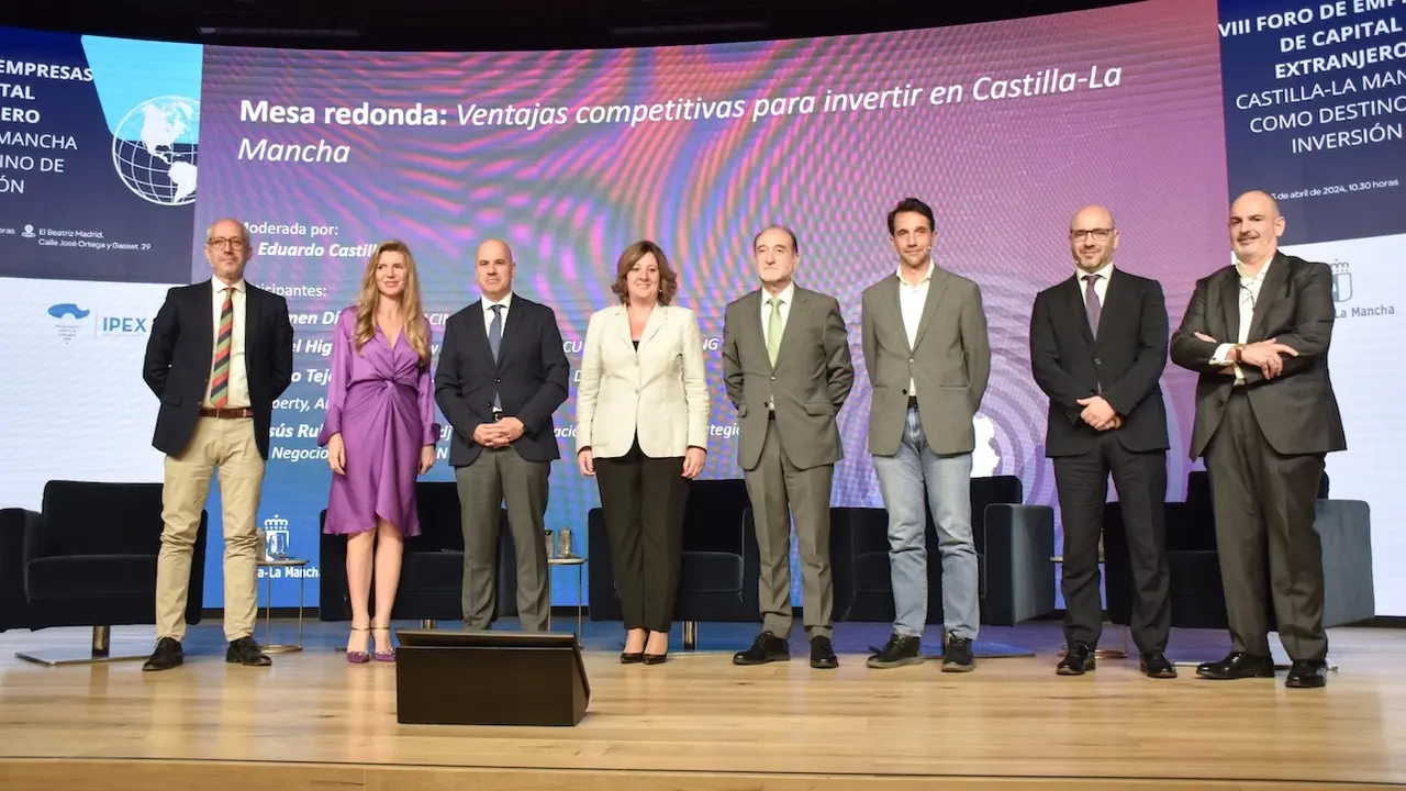 La consejera de Economía, Empresas y Empleo, Patricia Franco, ha inaugurado el VIII Foro de Empresas de Capital Internacional de Castilla-La Mancha
