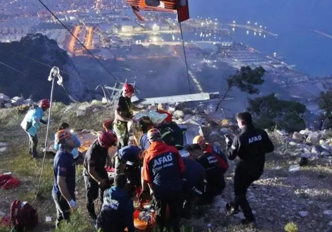 Al menos un muerto y 10 heridos al partirse la cabina de un teleférico y caer al vacío