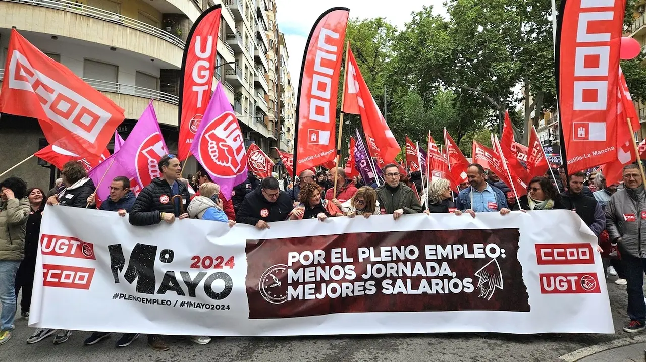 Las manifestaciones recorren Castilla-La Mancha por el pleno empleo y los derechos laborales