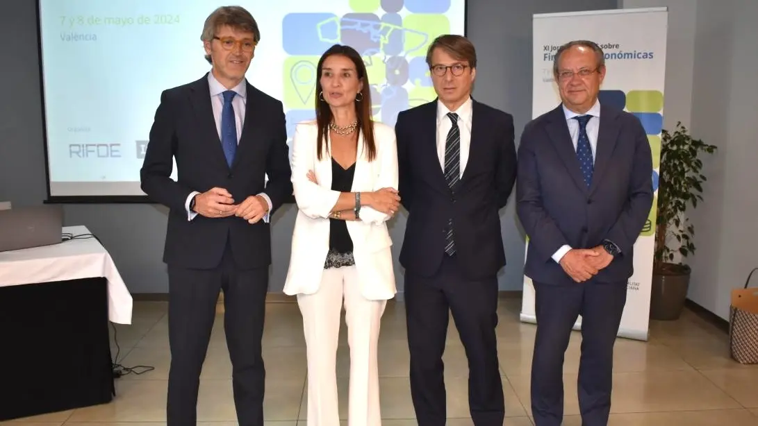 Los consejeros de Hacienda de Comunitat Valenciana, Murcia, Castilla - La Mancha y Galicia en la XI Jornada RIFDE sobre financiación autonómica