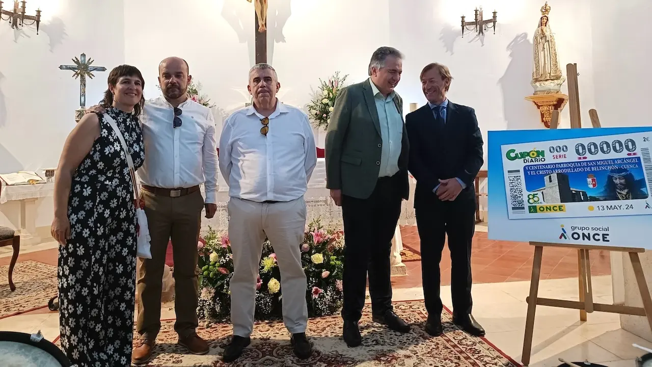 El V Centenario de la Parroquia de San Miguel Arcángel de Belinchón (Cuenca), en el cupón de la ONCE