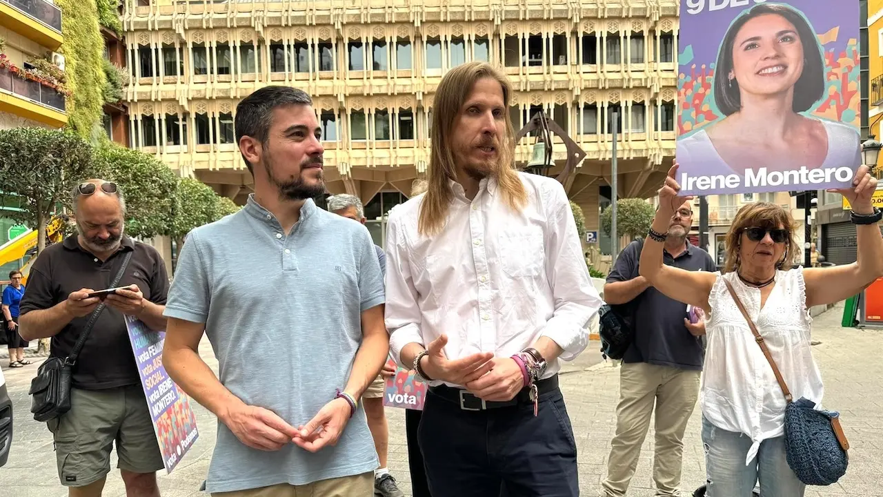 El secretario de Organización de Podemos y candidato número tres de la formación morada al Parlamento Europeo, Pablo Fernández, en Ciudad Real - EP