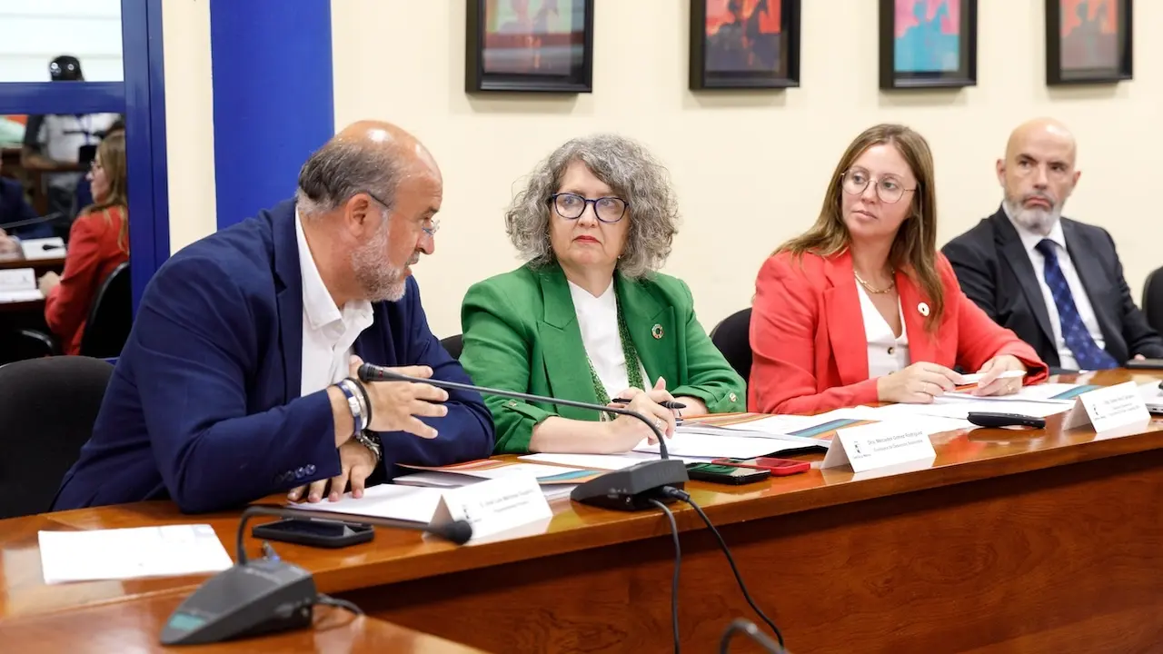 El vicepresidente primero del Gobierno regional, José Luis Martínez Guijarro, y la consejera de Desarrollo Sostenible, Mercedes Gómez, han presidido la comisión de seguimiento de la Agenda 2030 Castilla-La Mancha