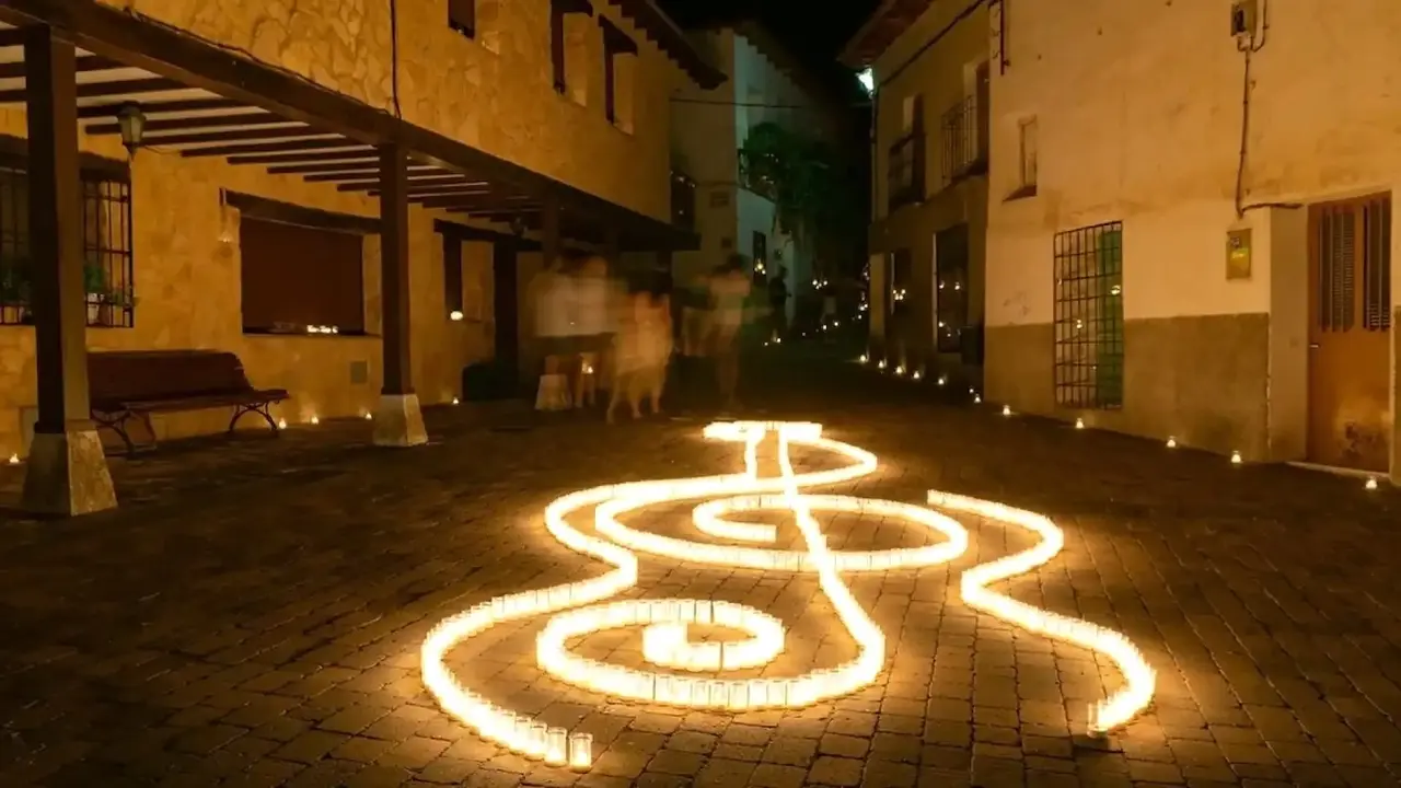 Más de 10.000 velas iluminarán las calles y plazas de Albarcón el 20 y 27 de julio