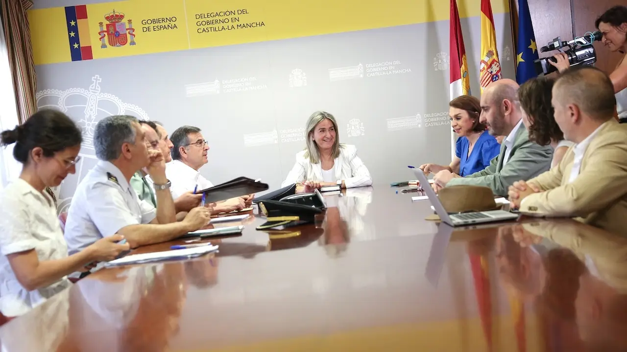 La delegada del Gobierno en Castilla-La Mancha, Milagros Tolón, ha presidido la reunión de la Comisión Regional de Flujos Migratorios