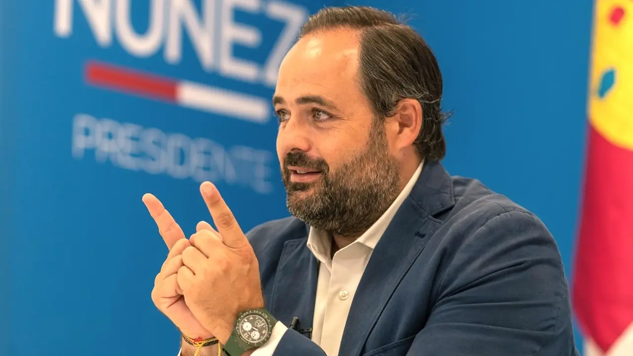 El presidente del PP de Castilla-La Mancha, Paco Núñez, en un momento de la entrevista - EP/Juan Moreno