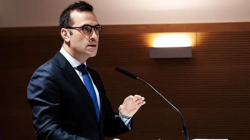 El ministro de Economía, Comercio y Empresa, Carlos Cuerpo, interviene durante una conferencia - EP/Carlos Luján