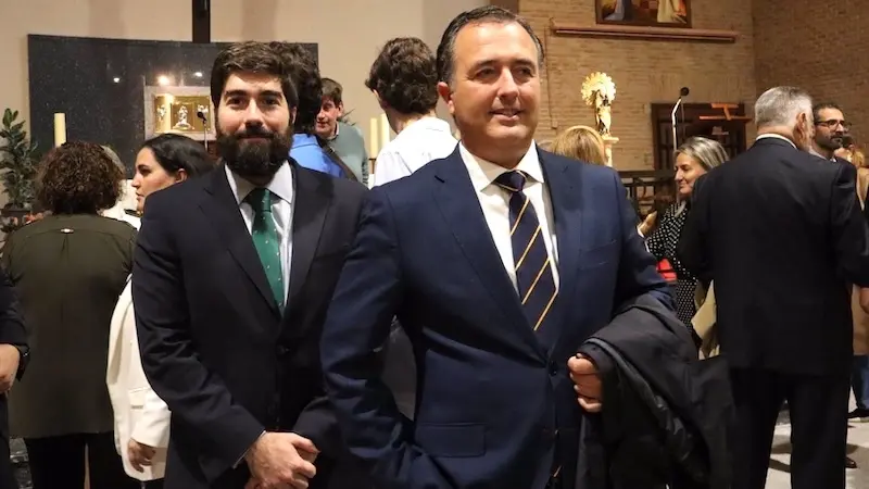El presidente de Vox en las Cortes de Castilla-La Mancha, David Moreno, en el acto celebrado en honor a la Virgen del Pilar, patrona de la Guardia Civil, en Toledo