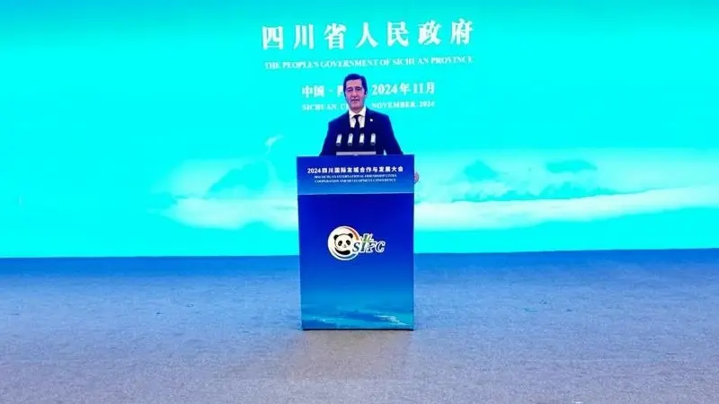 El vicepresidente segundo de Castilla-La Mancha, José Manuel Caballero, ha intervenido en el acto inaugural del Foro de Cooperación y Desarrollo para Regiones Hermanas de Sichuan, en China