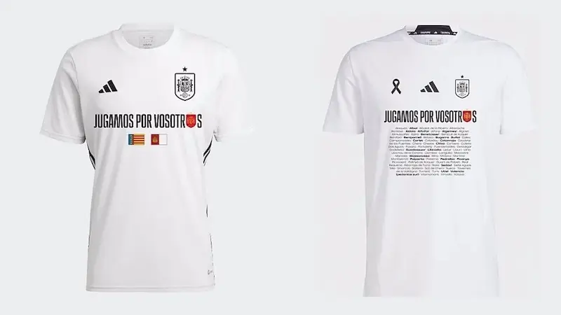 La selección española lucirá camisetas de homenaje a los afectados por la dana