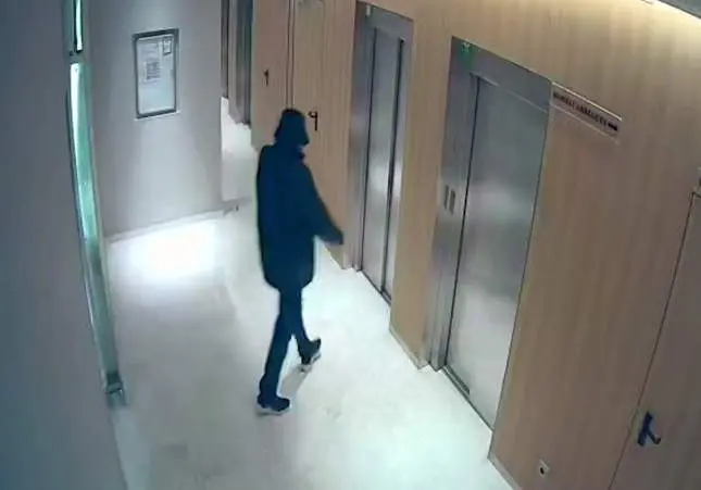 VIDEO. Solo necesitaba un sombrero para esconderse: así ha saqueado un edificio