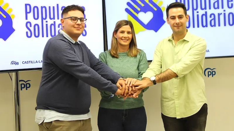 La secretaria general del PP de Castilla-La Mancha, Carolina Agudo, ha presentado la campaña 'Populares Solidarios' de NNGG junto a su presidente, José Luis MOntalvo
