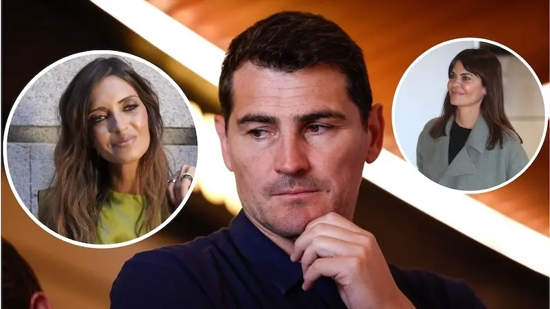 En el fotomontaje de Vózpopuli en imágenes de archivo Sara Carbonero, Iker Casillas y María José Suárez