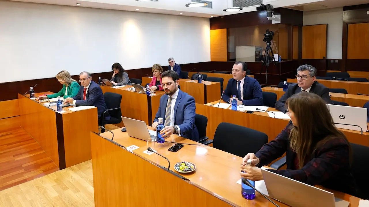 En la imagen un instante de la reunión de la Comisión de Economía y Presupuestos de las Cortes de Castilla-La Mancha