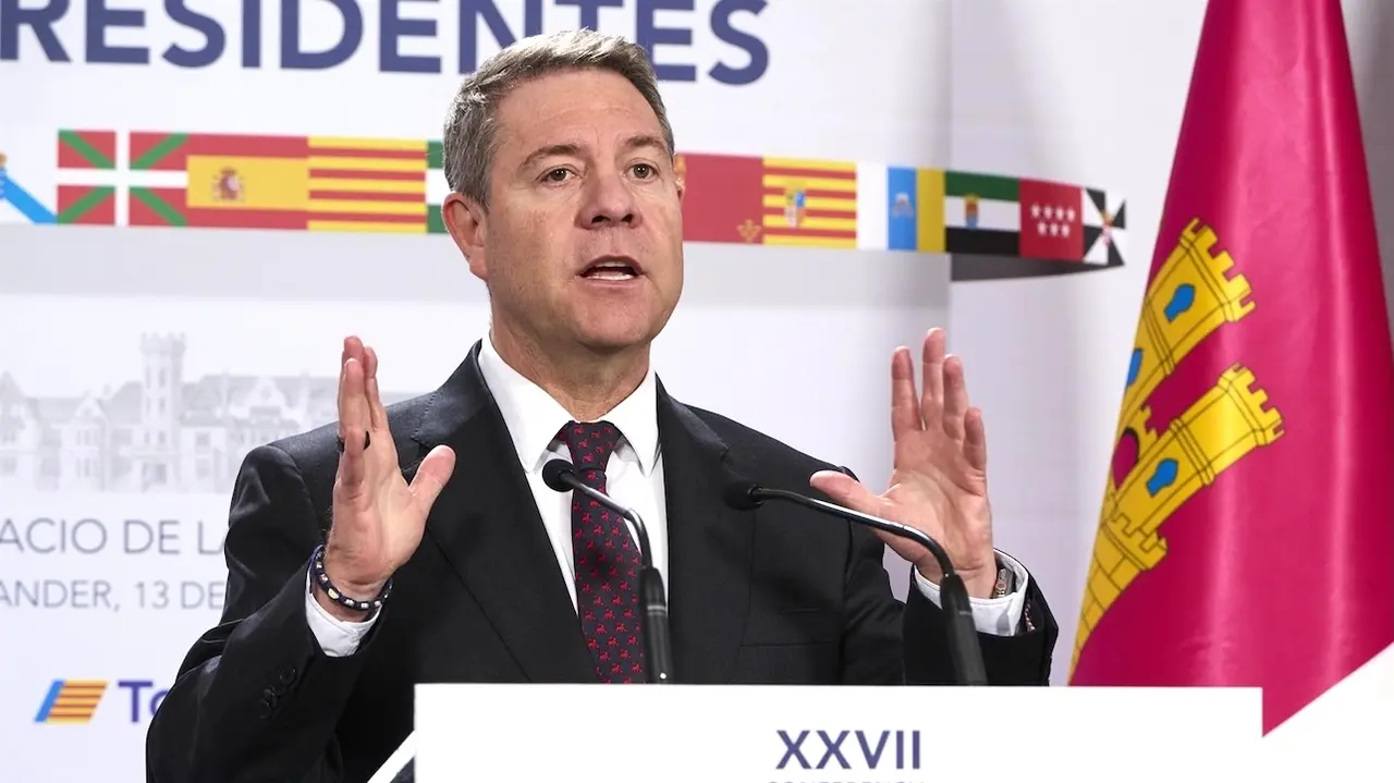 El presidente de Castilla-La Mancha, Emiliano García-Page, en rueda de prensa tras la XXVII Conferencia de Presidentes celebrada en el Palacio de la Magdalena de Santander - EP/C. Ortiz
