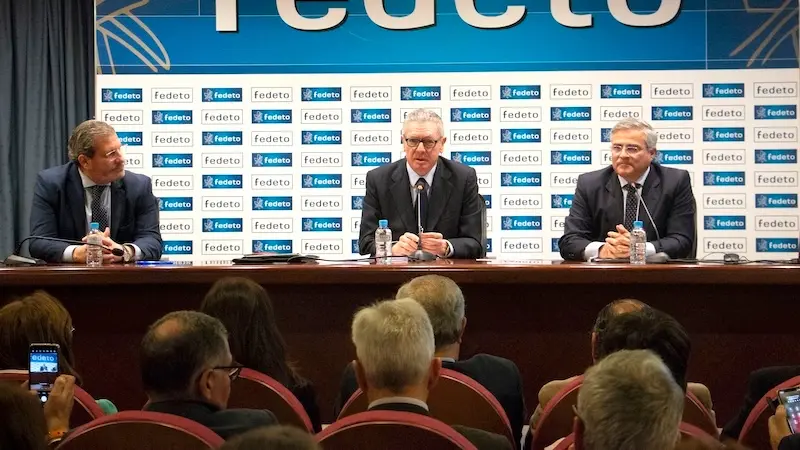 En la imagen un instante de la Asamblea General de Fedeto en la que ha participado como invitado Alberto Ruiz Gallardón