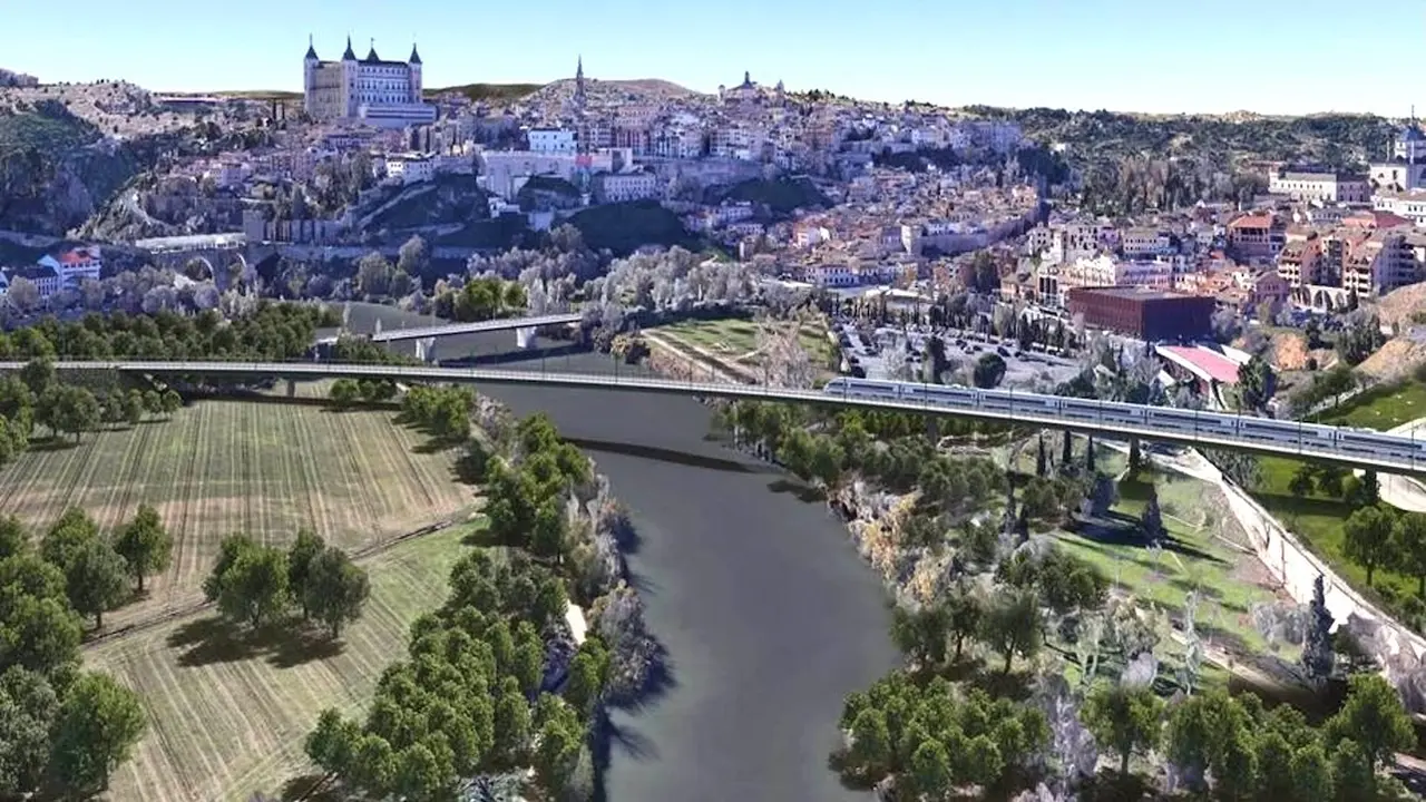 Transportes plantea un viaducto en el AVE Madrid-Lisboa en Toledo y mantener la estación actual