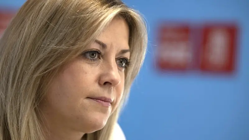 La portavoz del PSOE en las Cortes de Castilla-La Mancha, Ana Isabel Abengózar, en un momento de la entrevista con Europa Press
