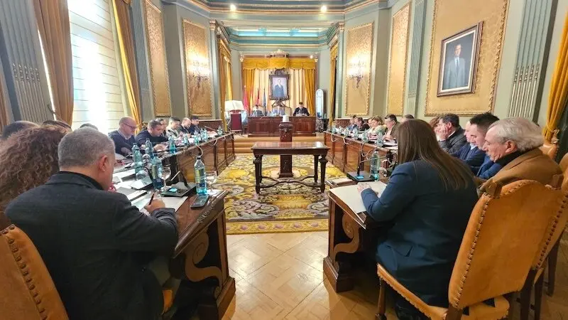 En la imagen un instante del pleno de la Diputación de Albacete celebrado este viernes en el Palacio Provincial