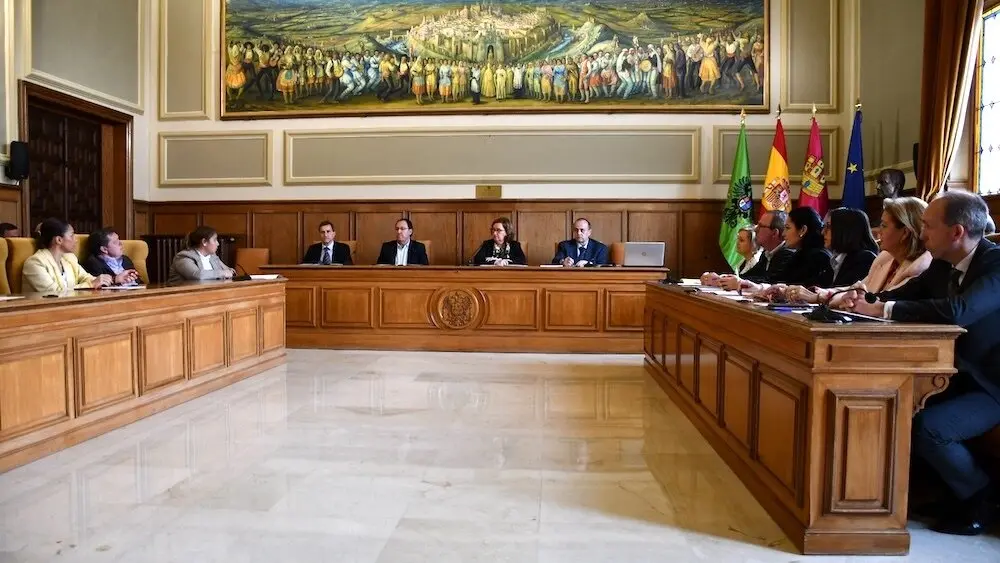 En la imagen un instante del Pleno de la Diputación de Toledo celebrado este viernes en el Palacio Provincial
