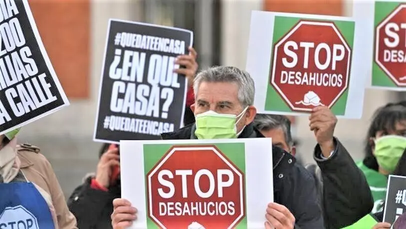 Imagen de archivo de una. protesta ciudadana contra los desahucios