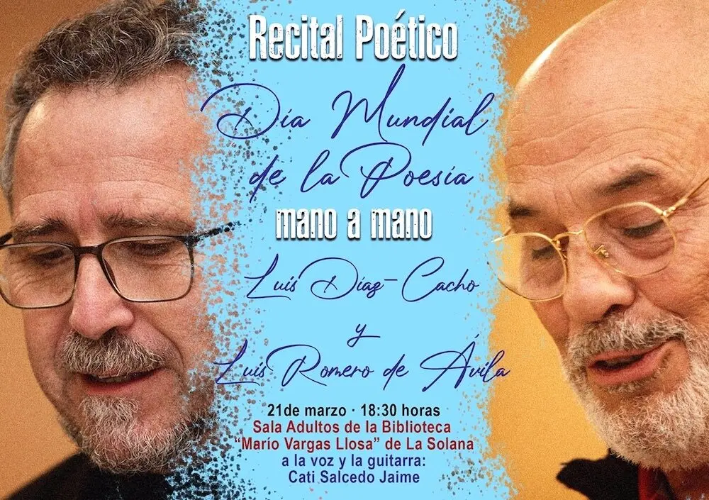 Díaz-Cacho y Romero de Ávila en un 'mano a mano' poético el día 21 en La Solana (Ciudad Real)