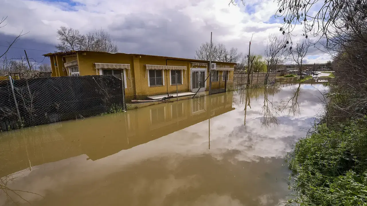 Escalona (Toledo), pendiente de la crecida del río Alberche tras evacuar 50 viviendas - EFE/Manu Reino