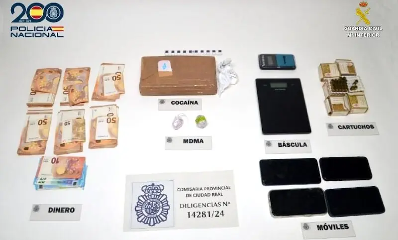 Desarticulado un grupo criminal dedicado a distribuir cocaína en Ciudad Real con 7 detenidos