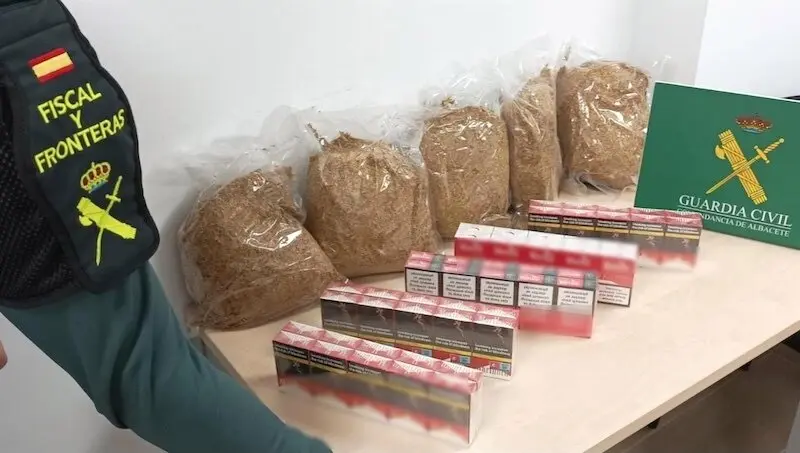 Denunciado un vecino de Hellín (Albacete) sorprendido con cinco kilos de picadura de tabaco
