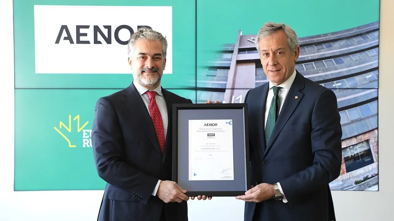 Eurocaja Rural recibe la certificación de Buen Gobierno Corporativo de AENOR con la máxima calificación
