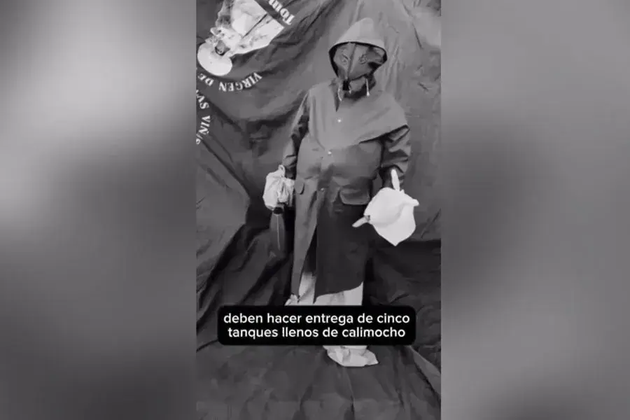 Captura del video facilitado por la Guardia Civil del hombre que ha sido detenido por el robo del pañuelo de hierbas típico de Tomelloso (Ciudad Real)