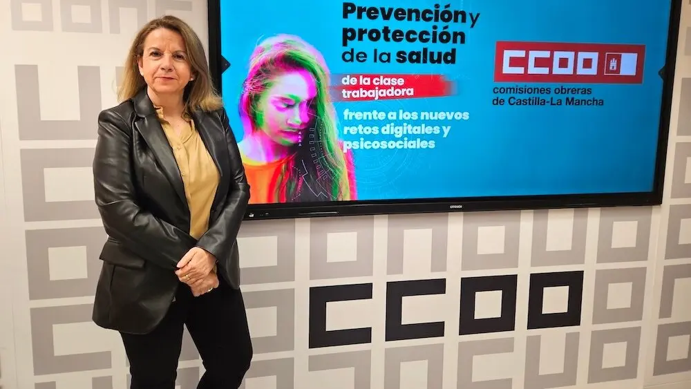 La secretaria regional de Diálogo Social, Institucional y Salud Laboral de CCOO Castilla-La Mancha, Raquel Payo