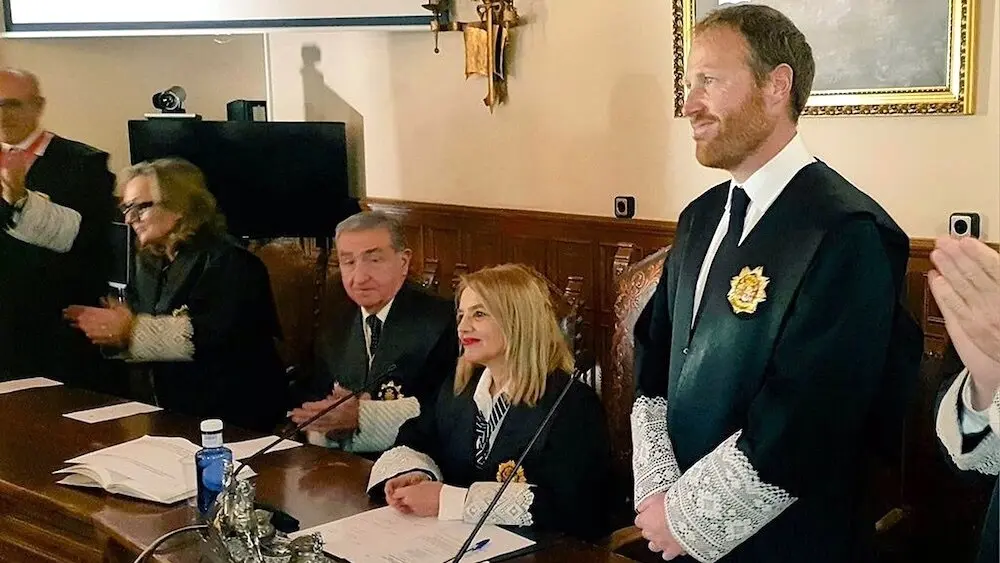 El presidente de la Audiencia Provincial de Cuenca, José María Rives, tomando posesión de su cargo esta semana