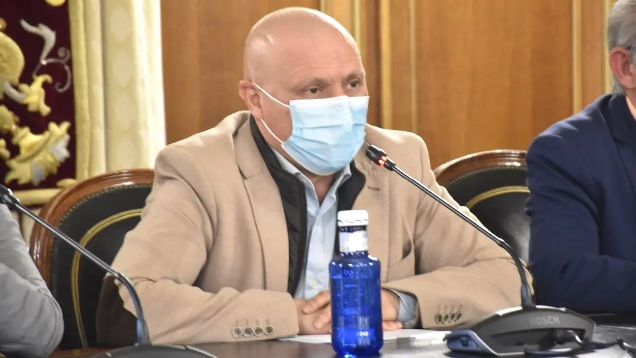 El presidente de la Diputación de Cuenca, Álvaro Martínez Chana, durante una comparecencia este miércoles en el Palacio Provincial