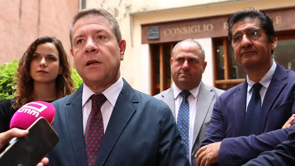 El presidente de Castilla-La Mancha, Emiliano García-Page, asiste al acto de bienvenida de la Comisión de Recursos Naturales (NAT) del Comité de las Regiones, que se celebra en Palazzo Ferro Fini, en Venecia