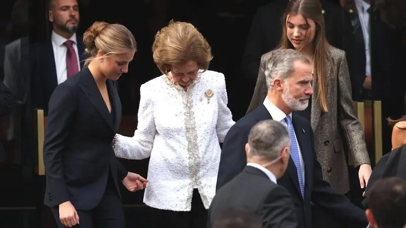 En la imagen de archivo el rey Felipe VI, la reina Sofía, la princesa Leonor y la infanta Sofía