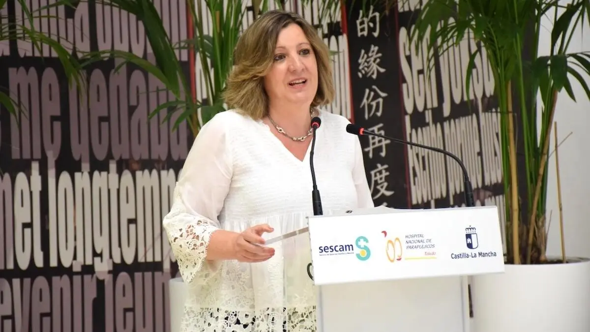 La consejera de Economía, Empresas y Empleo de Castilla-La Mancha, Patricia Franco, este viernes durante su intervención en un acto en Toledo