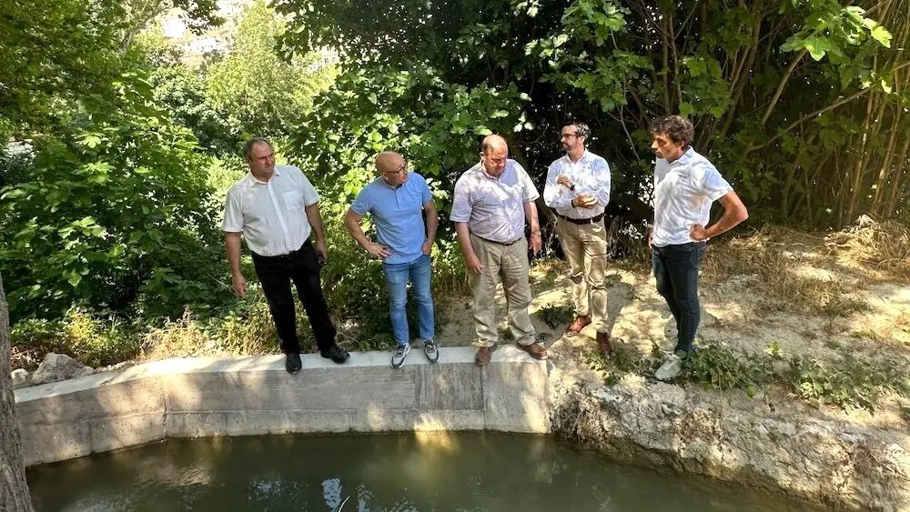 El consejero de Agricultura, Ganadería y Desarrollo Rural, Julián Martínez Lizán, ha inaugurado las obras de mejora de los regadíos históricos de Villatoya y Alcalá del Júcar