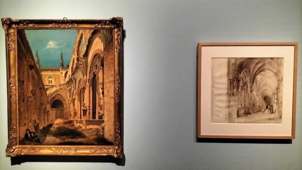 Toledo visto por los pintores románticos Pizarro y Villaamil, en el Museo del Greco