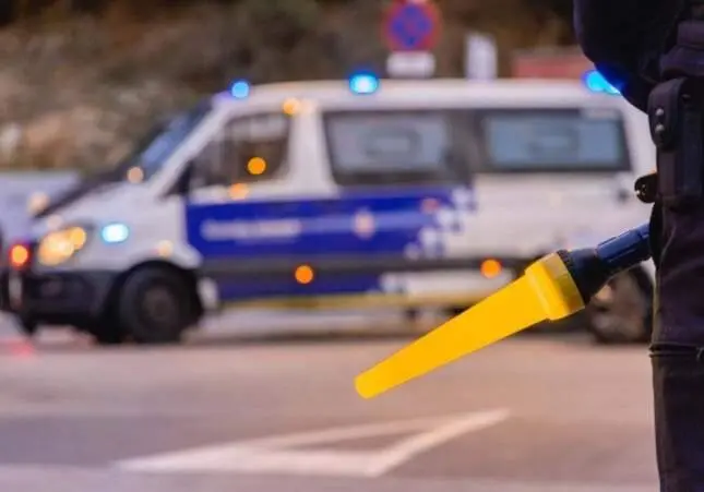 policía, accidente, control, agente, tráfico