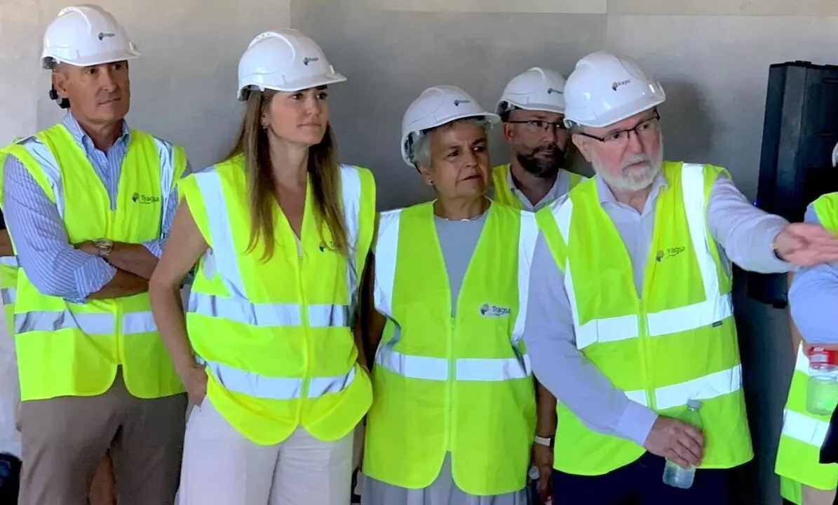 La ministra para la Transición Ecológica y el Reto Demográfico, Sara Aagesen, durante su visita a la nueva base de las Brigadas de Refuerzo en Incendios Forestales (BRIF), en Cuenca