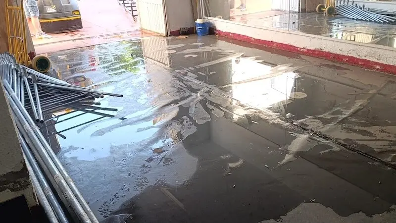 El polideportivo San José debe someterse a reformas tras los daños por tormenta