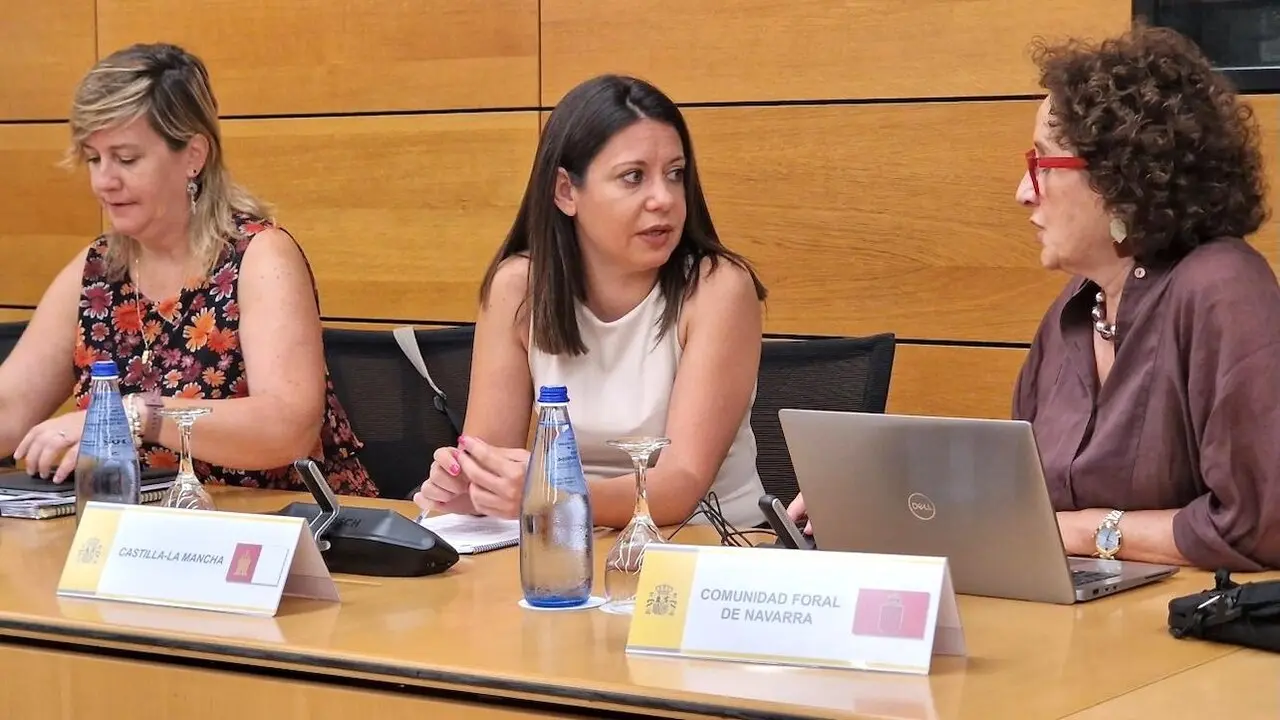 La consejera de Bienestar Social de Castilla-La Mancha, Bárbara García Torijano, este jueves en la Conferencia Sectorial de Infancia y Adolescencia