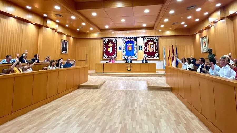 En la imagen un instante del Pleno del Ayuntamiento de Talavera de la Reina (Toledo) celebrado este viernes