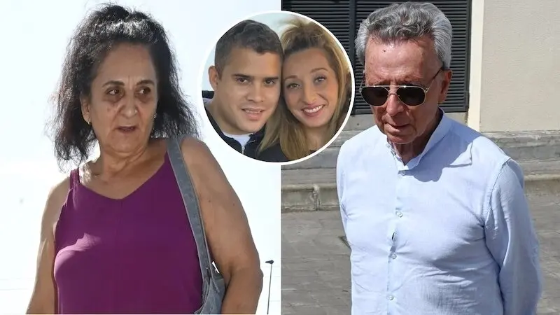 En el fotomontaje de Informalia la madre de Michu. José Fernando con Michu y José Ortega Cano